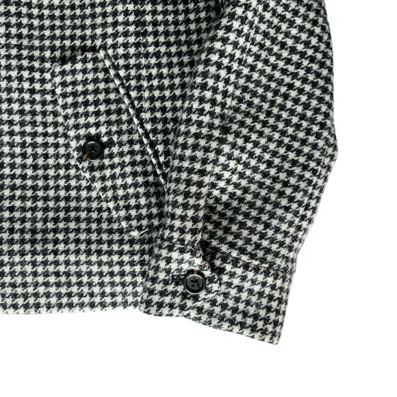 J Crew Wool Houndstooth Bomber JacketXS
